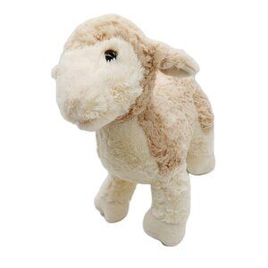 Goffa Lamb Sheep Tan Cream 10" Tall Standing Stuffed Animal Plush Easter